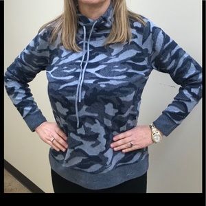 SOLD NWT blue camouflage pull over